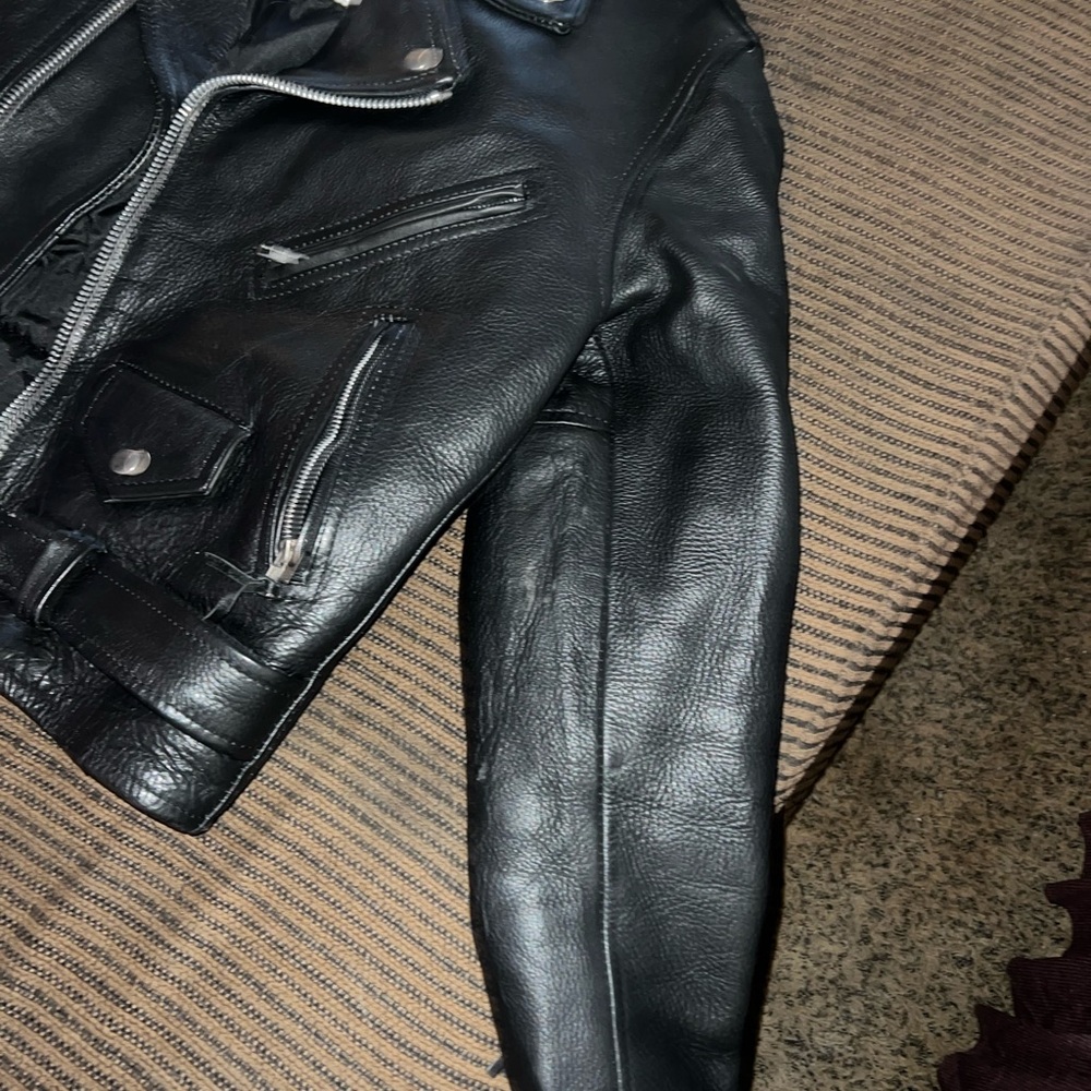 Black Leather Performance Jacket - image 4